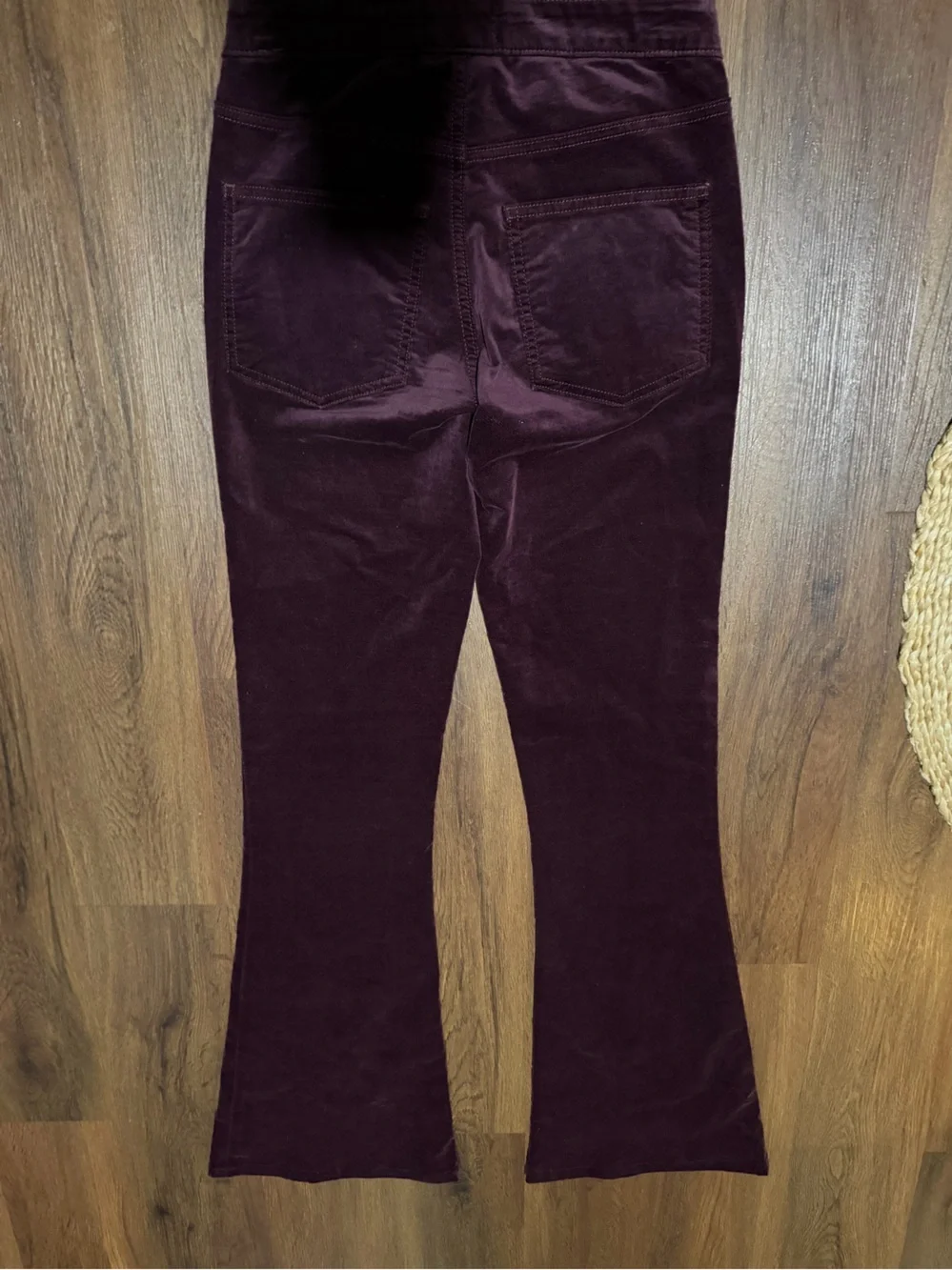 NWOT Ramy Brook Helena velvet sangria maroon summer wide leg pants high $250